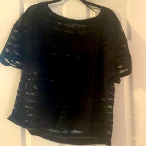 Mesh, black blouse